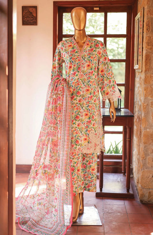 Bin Saeed Cutwork Kari Fancy & Chiffon Dupatta Collection Vol 2 - BSCKF-12