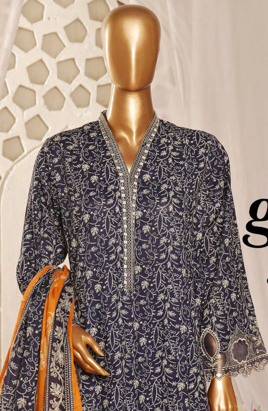 Bin Saeed Lawn Embroidered Frock Collection 2024 - BSELSC 27