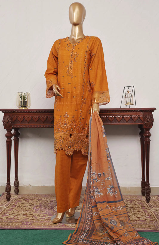 Bin Saeed Festive Embroidered Lawn Collection 2024 - BSFELC-01