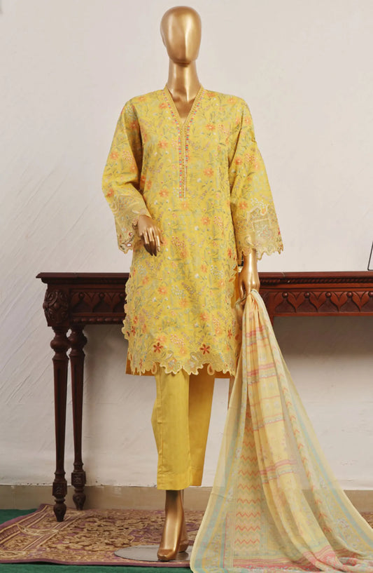 Bin Saeed Festive Embroidered Lawn Collection 2024 - BSFELC-09