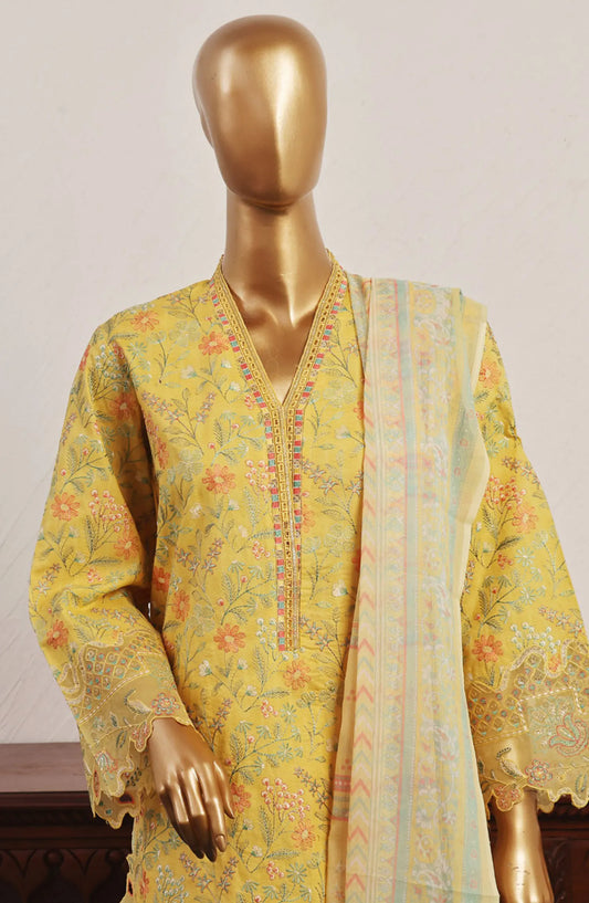 Bin Saeed Festive Embroidered Lawn Collection 2024 - BSFELC-09
