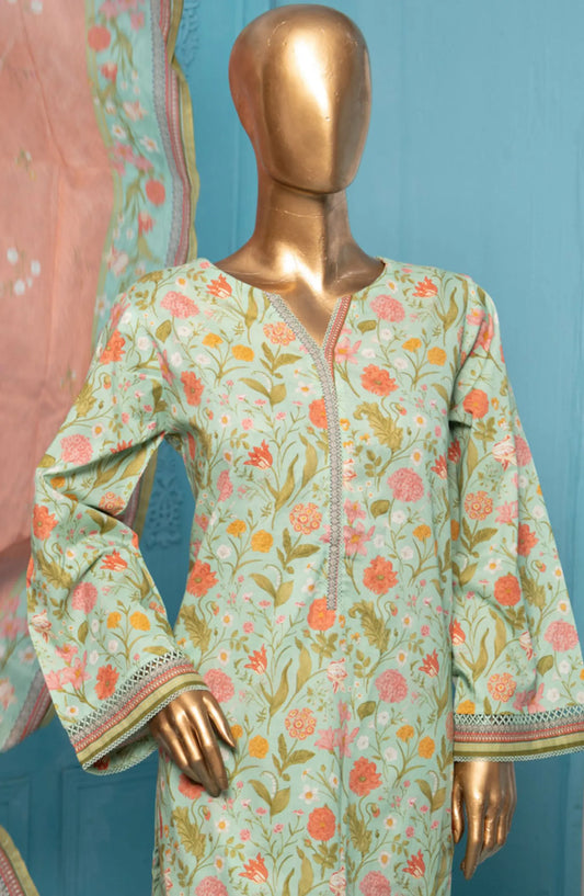 Bin Saeed Summer Basic Lawn Collection 2024 - BSSBLP 12