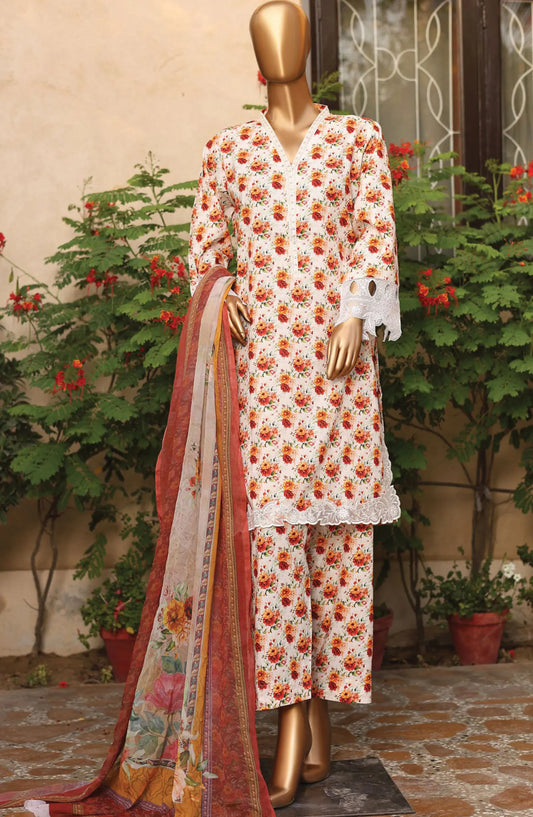 Bin Saeed Summer Lawn with Chiffon Dupatta Collection 2024 - BSSLC 21