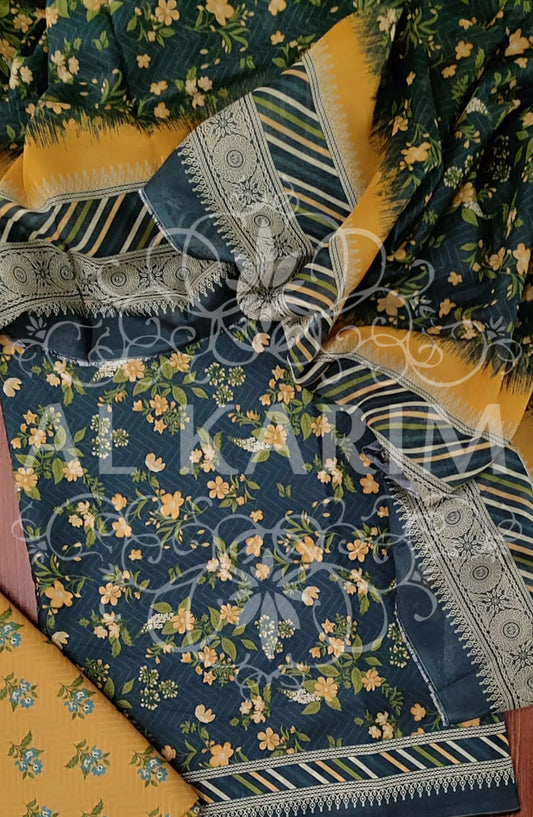 BSU 04 - Bin Saeed Unstitched All Over Printed Lawn Collection 2024