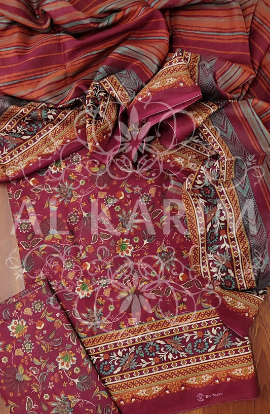 BSU 07- Bin Saeed Unstitched All Over Printed Lawn Collection 2024
