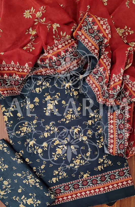 BSU 18- Bin Saeed Unstitched All Over Printed Lawn Collection 2024