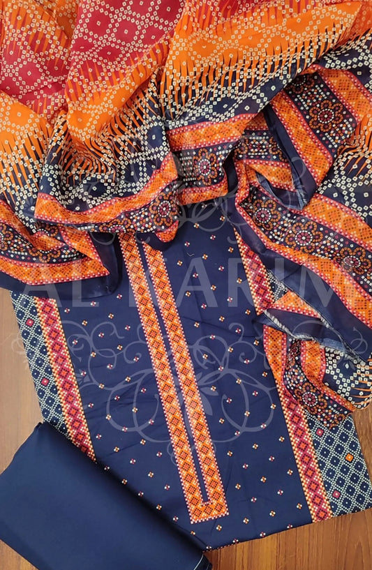 BIN SAEED UNSTITCHED ALL OVER PRINTED LAWN COLLECTION 2024 - BSU 30