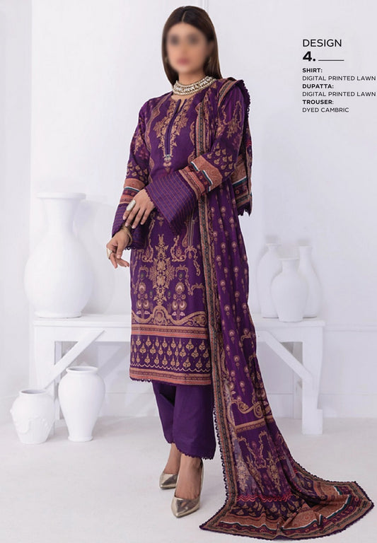 Design 04 ANUM DIGITAL PRINTED LAWN  Collection Vol 02