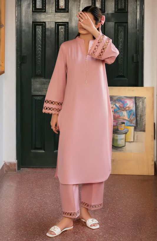 Casual Lite Casual Cotton Lawn Stitched 2 Piece Suit - Outfit-02 Pink Art - CL25CLD - Summer Collection