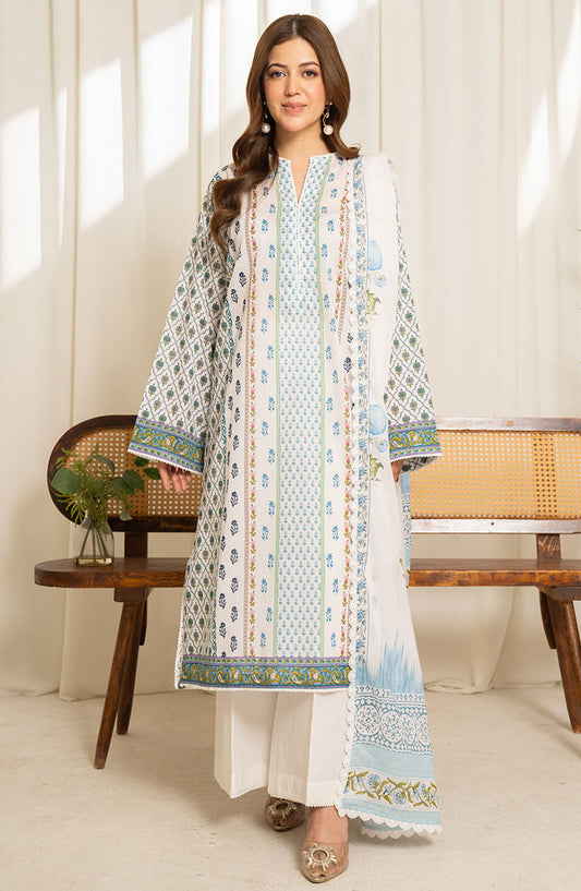 Sule by Coco Printed Lawn Unstitched 3 Piece Suit - D-03 - ZS25CSV1 - White - Summer Collection