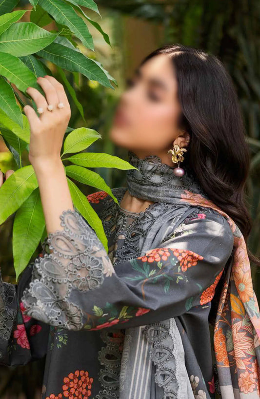 Charizma Range Embroidered Lawn with Embroidered Voile Dupatta Vol 03 - CRN4-19