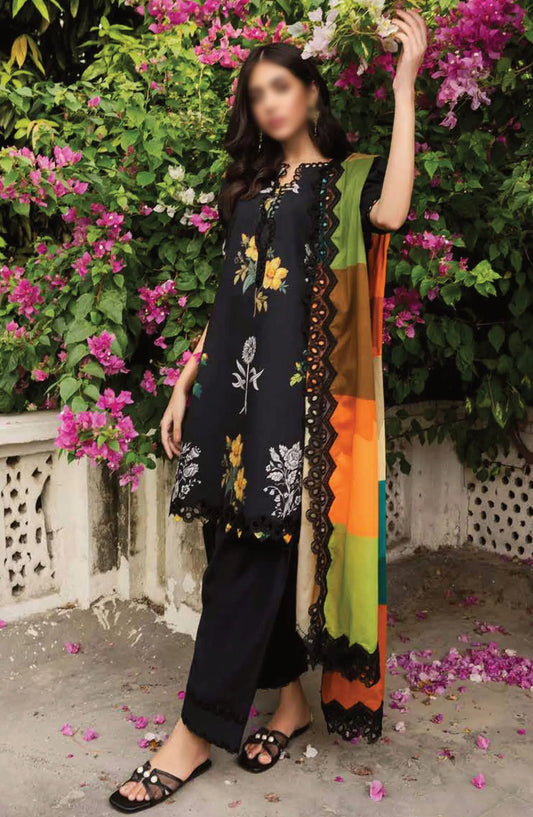 Charizma Range Embroidered Lawn with Embroidered Voile Dupatta Vol 03 - CRN4-22