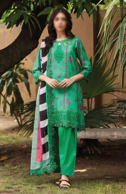 Charizma Range Embroidered Lawn with Embroidered Voile Dupatta Vol 03 - CRN4-25