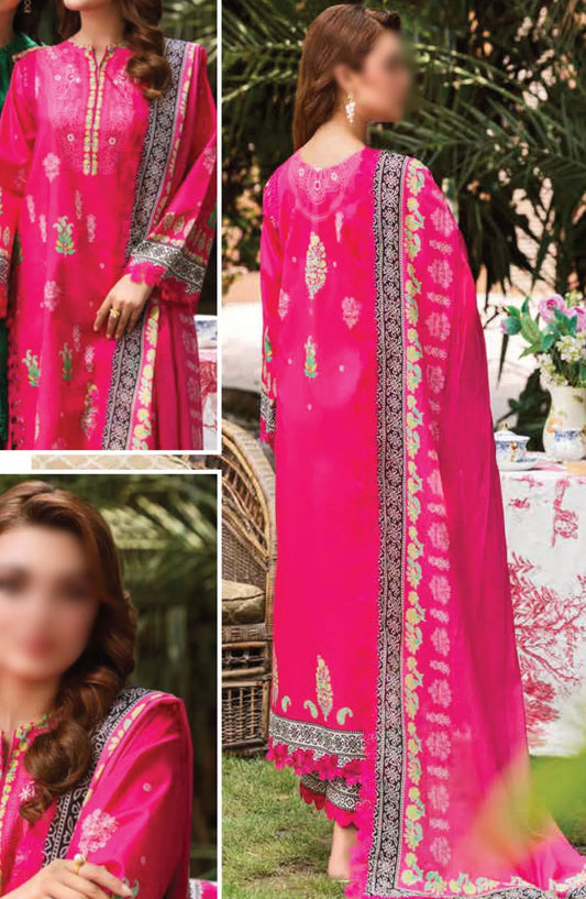 Charizma Range Embroidered Lawn with Embroidered Voile Dupatta Vol 03 - CRN4-26