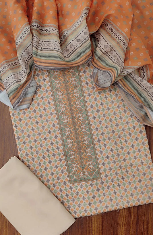 Classic Unstitched Printed Lawn 3 Pcs Collection 2024 - CUPL 06