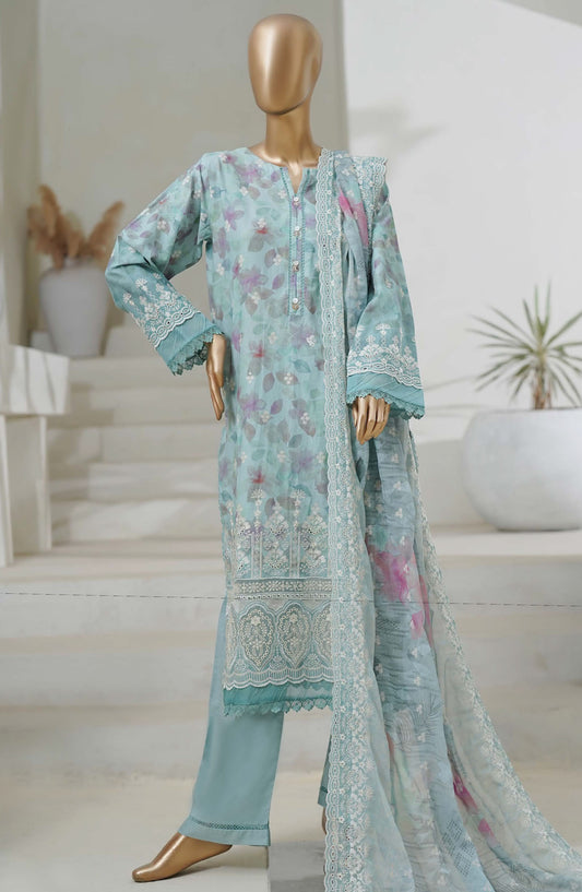 Sadabahar Chikankari Cutwork Stitched 3 Piece Suit - D-04 - SBD25CUTC - Blue - Summer Collection