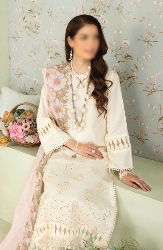 Baad- e- Baharaan Chikankari Collection with Fancy Dupatta - Design 01