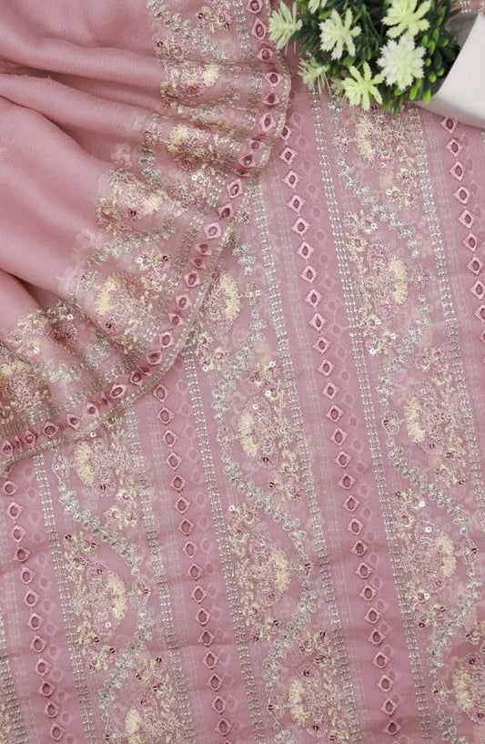 Shehnai Exclusive Embroidered Crinkle Chiffon Collection 2024 By Amna Khadija - D 01