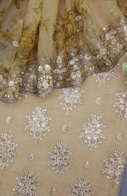 Tehwar Exclusive Embroidered Organza Collection 2024 By Amna Khadija - D-01