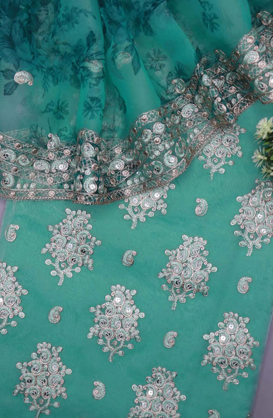 Tehwar Exclusive Embroidered Organza Collection 2024 By Amna Khadija - D-02