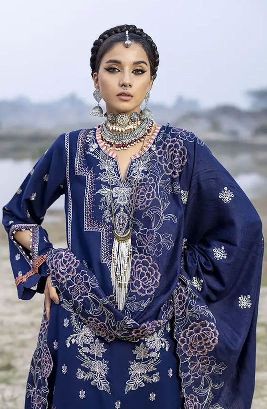 Lyra by Meerak Unstitched Winter Collection 2024 - D-02 Lahu