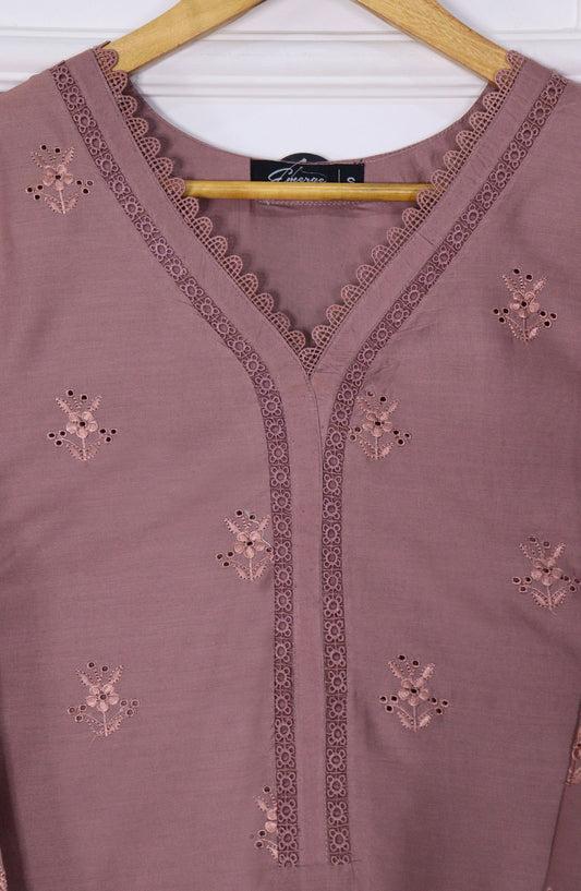 Emerge Embroidered Lawn Stitched 3 Piece Suit - D-03 - EM25CL3 - Pink - Summer Collection