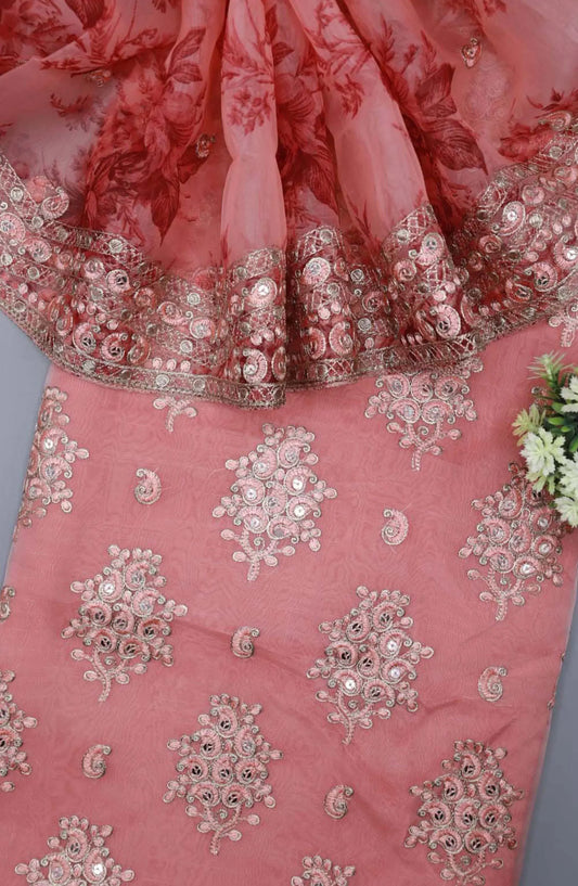 Tehwar Exclusive Embroidered Organza Collection 2024 By Amna Khadija - D-03