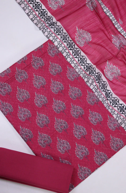 Maya by Amna Khadija Printed Lawn Unstitched 3 Piece Suit - D-04 - AM25MPPSL - Pink - Summer Collection