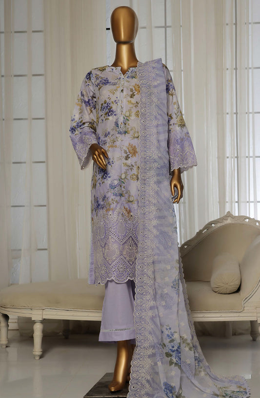 Sadabahar Chikankari Stitched 3 Piece Suit - D-04 - SBD25LFC - Purple - Summer Collection