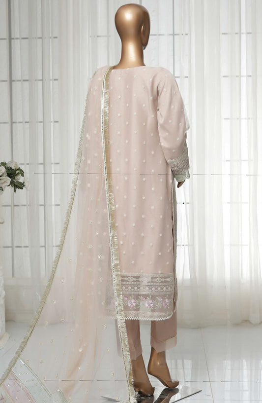 Sadabahar Embroidered Organza Stitched 3 Piece Suit - D-04 - SBD25MP14 - Peach - Festive Collection