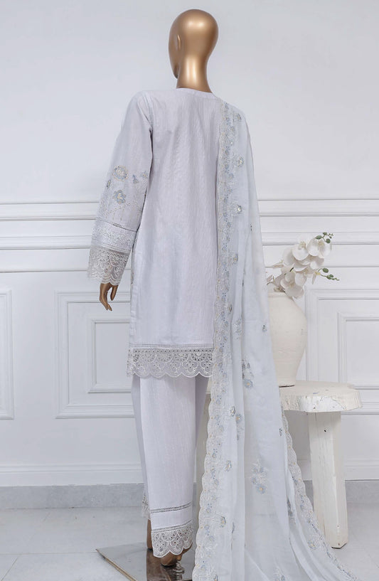 Sadabahar Embroidered Cotton Stitched 3 Piece Suit - D-04 - SB25LES - Grey - Spring Collection