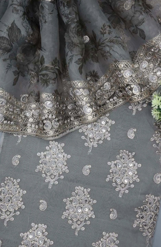 Tehwar Exclusive Embroidered Organza Collection 2024 By Amna Khadija - D-04