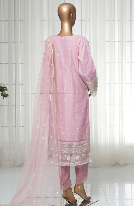 Sadabahar Embroidered Organza Stitched 3 Piece Suit - D-05 - SBD25MP14 - Pink - Festive Collection