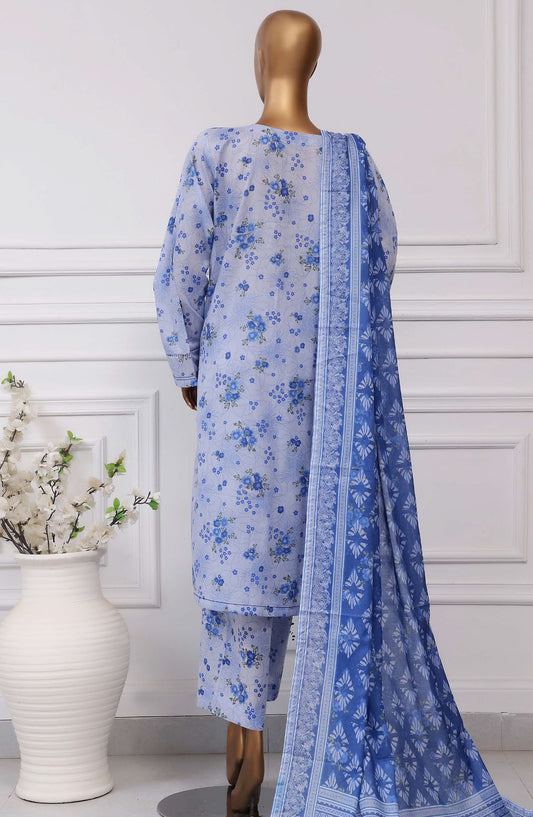 Sadabahar Printed Lawn Stitched 3 Piece Suit - D-05 - SBD25PLCV4 - Blue - Summer Collection