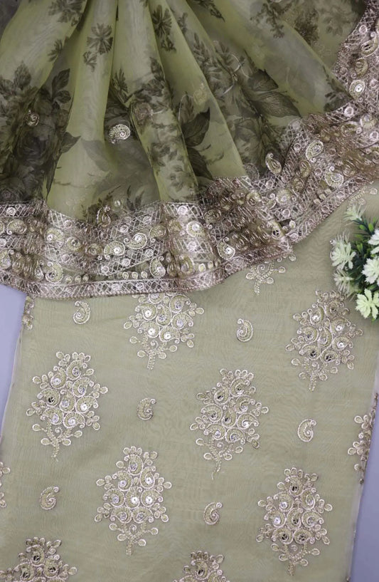 Tehwar Exclusive Embroidered Organza Collection 2024 By Amna Khadija - D-06