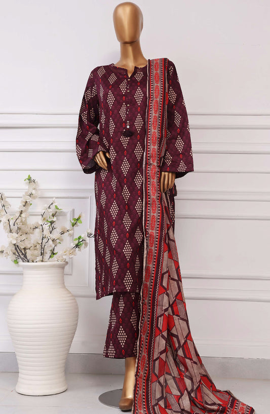 Sadabahar Printed Lawn Stitched 3 Piece Suit - D-07 - SBD25PLCV4 - Purple - Summer Collection