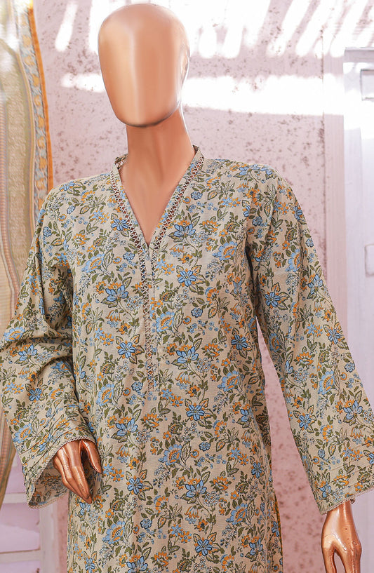 Bin Saeed Printed Lawn Stitched 3 Piece Suit - D-08 - BS25EPLV5 - Grey - Summer Collection