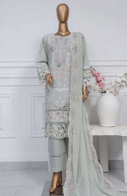 Sadabahar Embroidered Cotton Stitched 3 Piece Suit - D-08 - SB25LES - Grey - Spring Collection