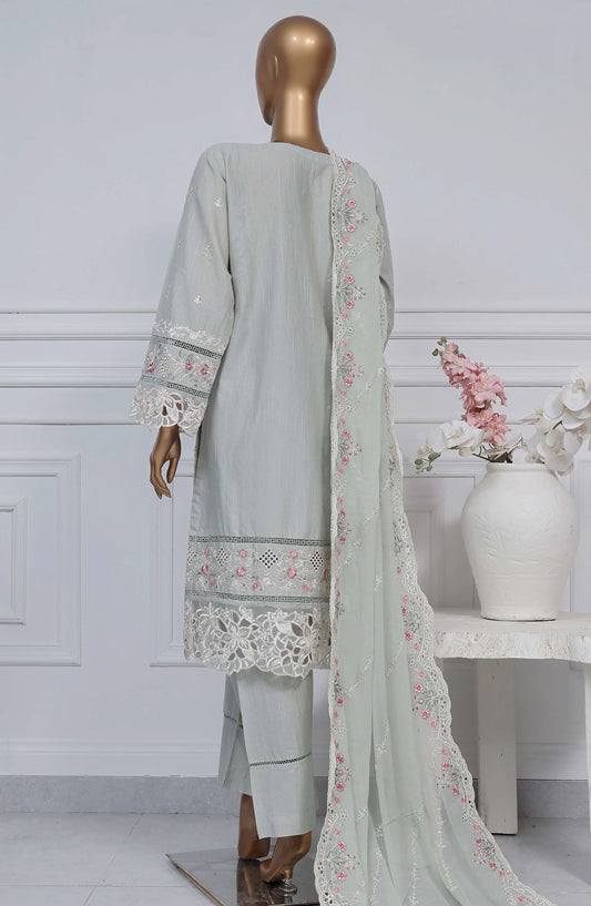 Sadabahar Embroidered Cotton Stitched 3 Piece Suit - D-08 - SB25LES - Grey - Spring Collection