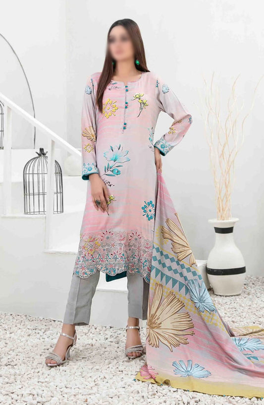 Imza - Embroidered Digital Printed Staple Collection - D-1095