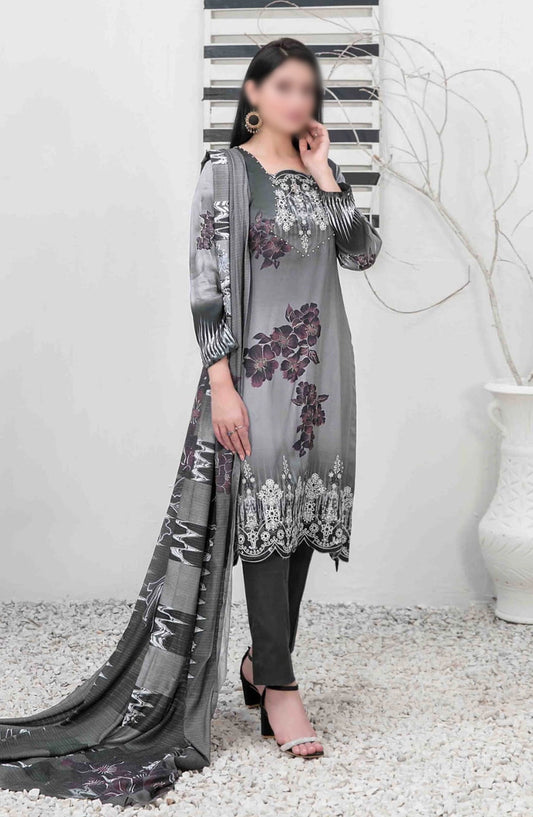 Imza - Embroidered Digital Printed Staple Collection - D-1097