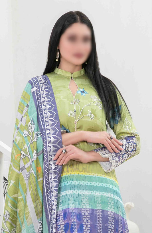 Imza - Embroidered Digital Printed Staple Collection - D-1099