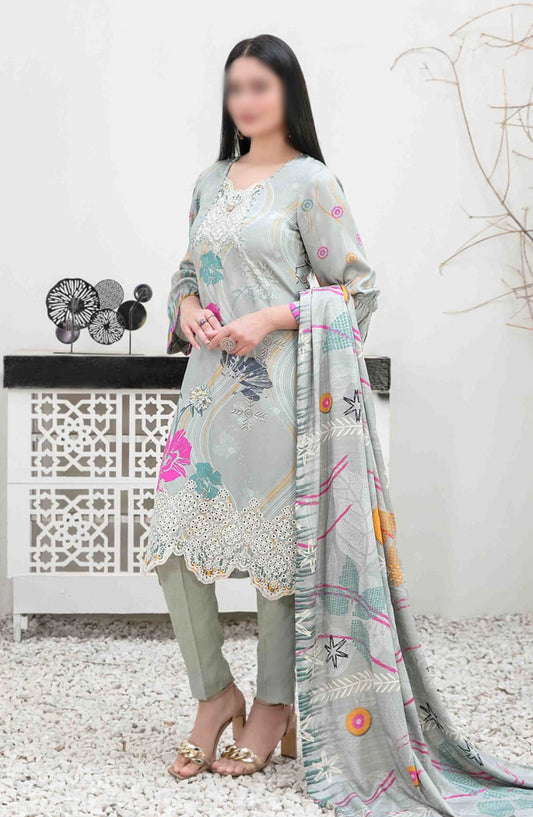 Imza - Embroidered Digital Printed Staple Collection - D-1100