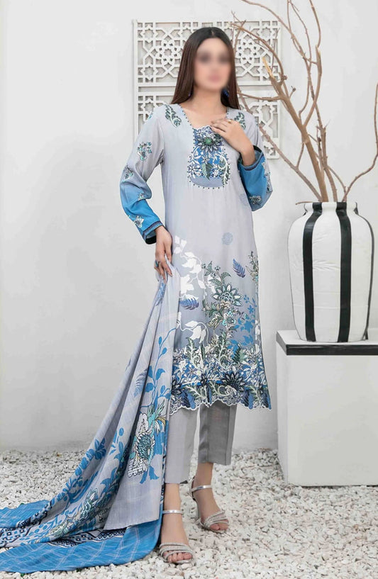 Imza - Embroidered Digital Printed Staple Collection - D-1101