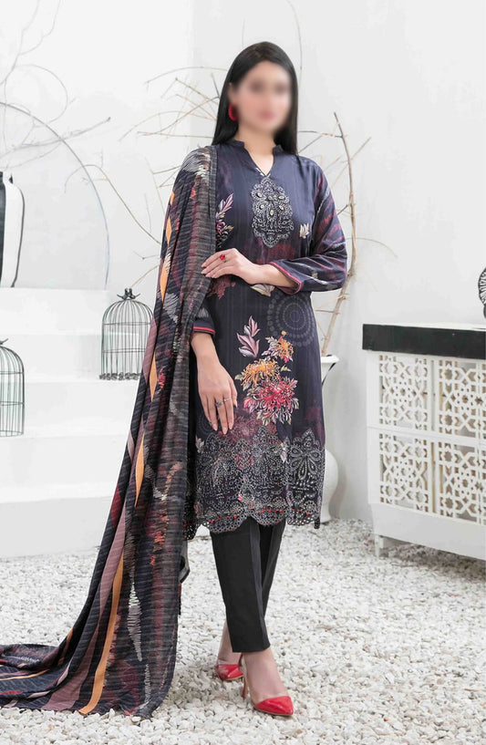 Imza - Embroidered Digital Printed Staple Collection - D-1104