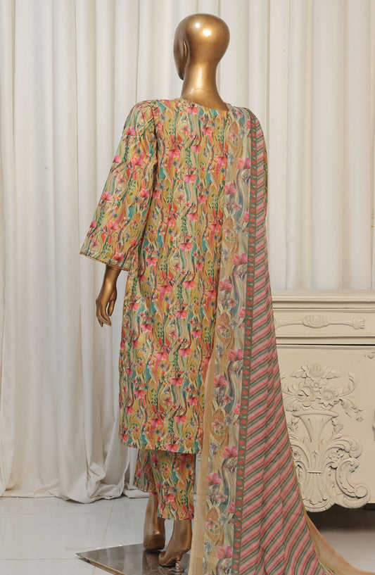 Bin Saeed Printed Lawn Stitched 3 Piece Suit - D-11 - BS25EPLV4 - Multi - Summer Collection