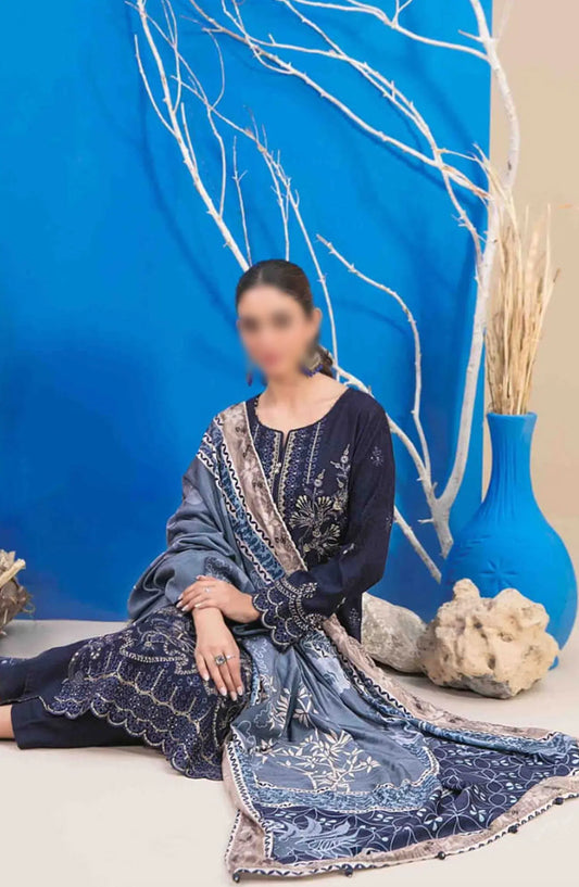 Mehlika Embroidered Leather Peach Collection - D 1337