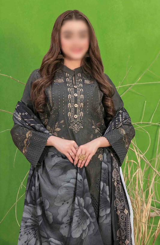 Mehlika Embroidered Leather Peach Collection - D 1341