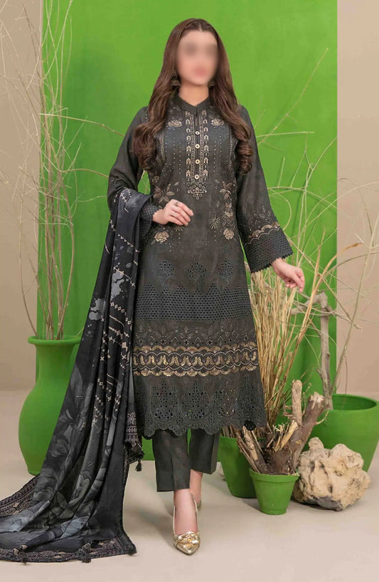 Mehlika Embroidered Leather Peach Collection - D 1341