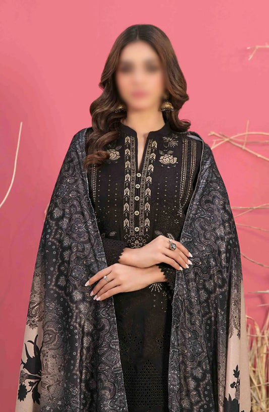 Mehlika Embroidered Leather Peach Collection - D 1342